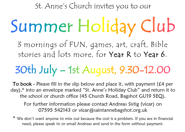 2018 St Annes Holiday Club